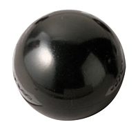 0035-X BALL KNOB THERMOSET BLACK W/FEMALE BRASS INSERT, 3/8-16 THREAD .500 DEPTH