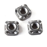 WP 1501 PLAIN STEEL  PILOTED SQUARE 4-PROJECTION WELD NUT  10-24 THREAD SIZE