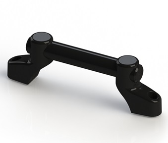 4605BB ADJUSTABLE PULL HANDLE CENTER TO CENTER 5.40" TO 6.19" NYLON MOUNTING 0.25 THRU-HOLE