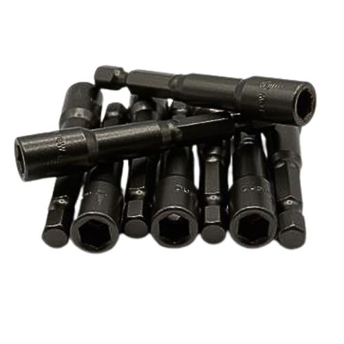 DPLX-NS-10 1/4" IMPACT-RATED MAGNETIC HEX NUT DRIVER H-T BLACK 10 PER BOX WITH DUPLEX SCREW LOGO