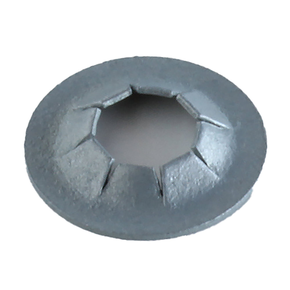 5/32 STUD DIA. ROUND FLAT PUSHNUT MECH. ZINC, .437 OD .058 HEIGHT, .013 MAT. THK