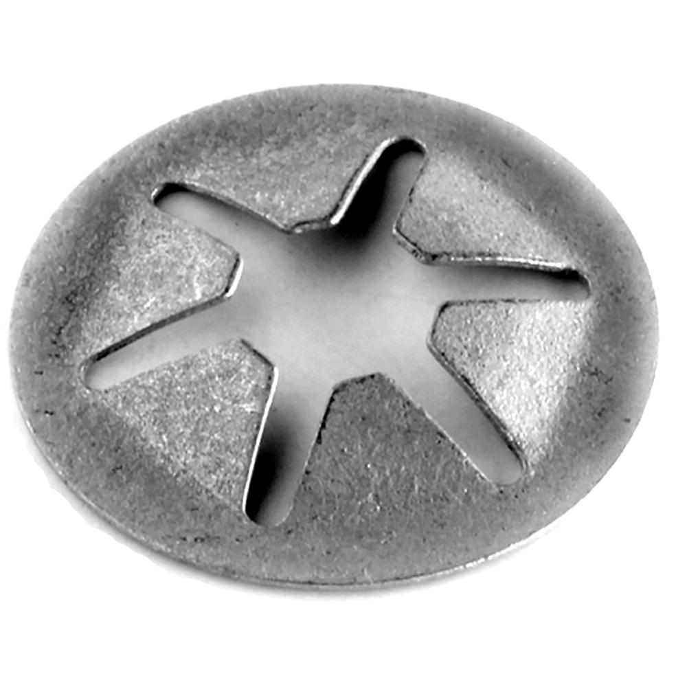 5/16 STUD DIA. ROUND FLAT PUSHNUT MECH. ZINC, 15/16 OD .097 HEIGHT, .015 MAT. THK. (PV312015-598)