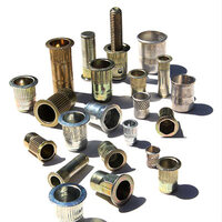 ATA2-616 3/8-16 THREAD MATERIAL THICKNESS, ALUMINUM W/CAD PLATE PLUS CLEAR COAT BLIND THREADED INSERT