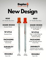 DPLX275-25 *ONLINE PRE-ORDER ONLY* NEW DESIGN #10 X 2-3/4" - 25 POUND BUCKET DUPLEX SCREWS W/ LID