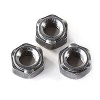 PLAIN STEEL  HEX PILOTED 3-PROJECTION WELD NUT  3/8 -16 THRD SZ  5/8  WIDTH  1/4  THICK  17/32  PILO
