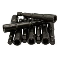 DPLX-NS-10 1/4" IMPACT-RATED MAGNETIC HEX NUT DRIVER H-T BLACK 10 PER BOX WITH DUPLEX SCREW LOGO